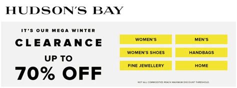 hudson bay clearance sales online.